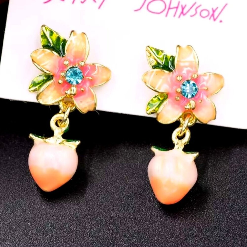 Betsey Johnson Flower Pot Earrings